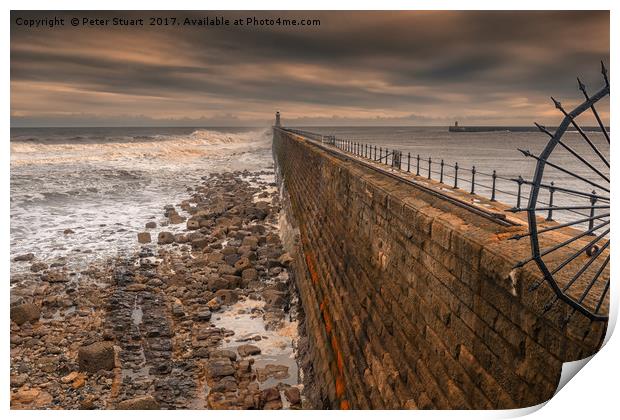 Tynemouth Harbour, Northumberland Print by Peter Stuart