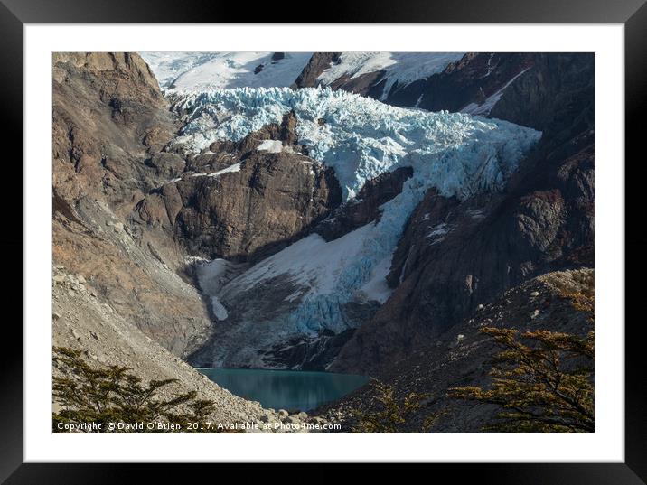 Glaciar Pedras Blancas Framed Mounted Print by David O'Brien