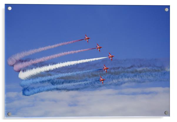Red Arrows Red White & Blue Acrylic by David Woollands