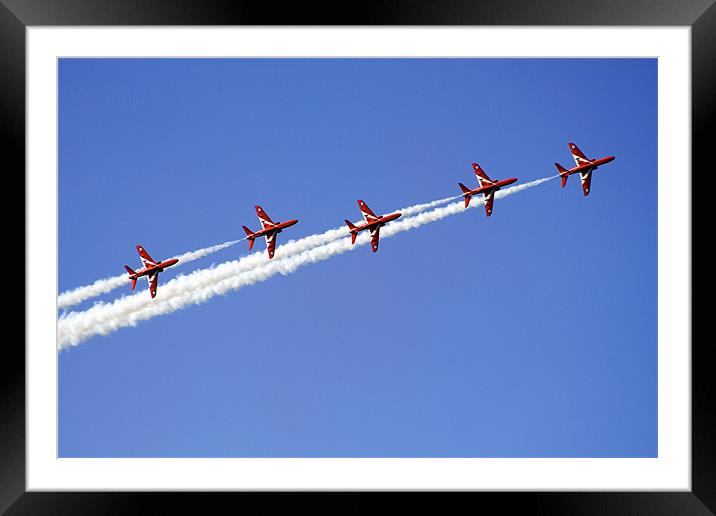 Red Arrows Formation Framed Mounted Print by David Woollands
