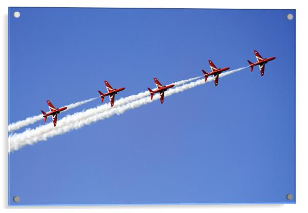 Red Arrows Formation Acrylic by David Woollands
