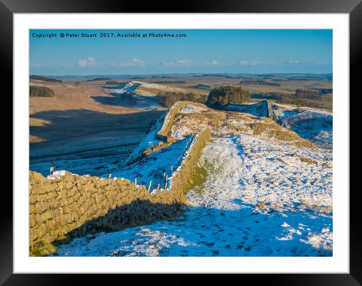 Hadrian's Wall, Northumberland Framed Mounted Print by Peter Stuart