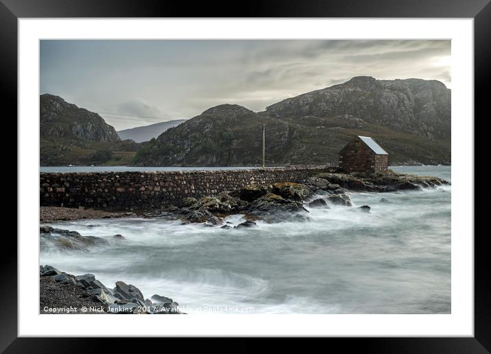 Diabaig Harbour off Loch Torridon Scotland Framed Mounted Print by Nick Jenkins