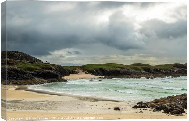Clachtoll Bay Stoer North West Scotland coast  Canvas Print by Nick Jenkins