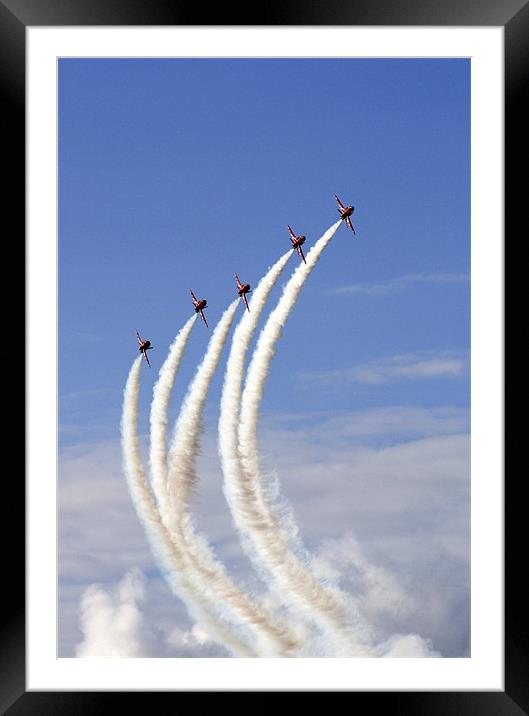 Red Arrows Portrait Framed Mounted Print by David Woollands