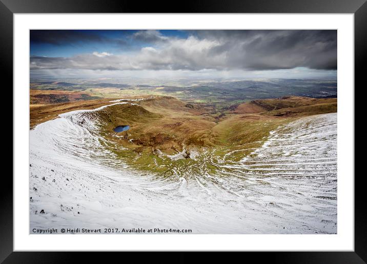 Winter in the Brecon Beacons Framed Mounted Print by Heidi Stewart