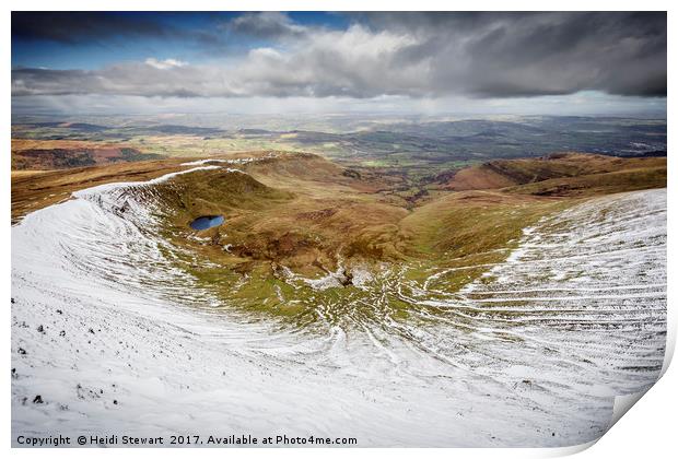 Winter in the Brecon Beacons Print by Heidi Stewart