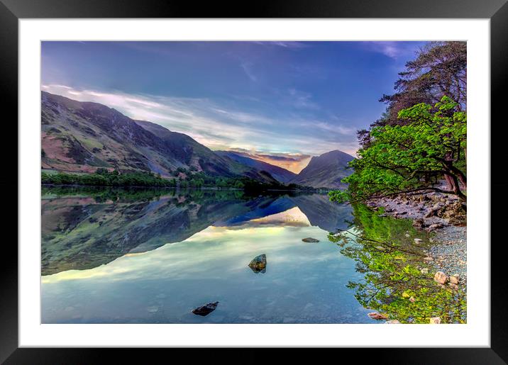 Captivating Sunrise at Buttermere Water Framed Mounted Print by James Marsden