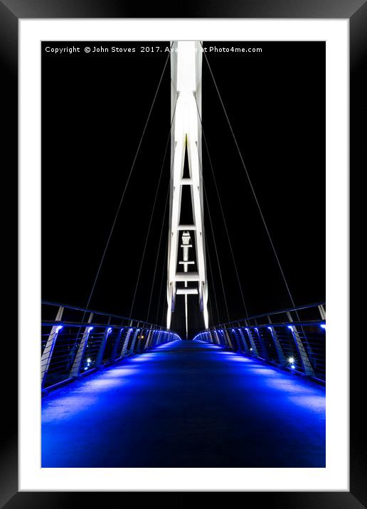 Infinity Bridge at night Framed Mounted Print by John Stoves