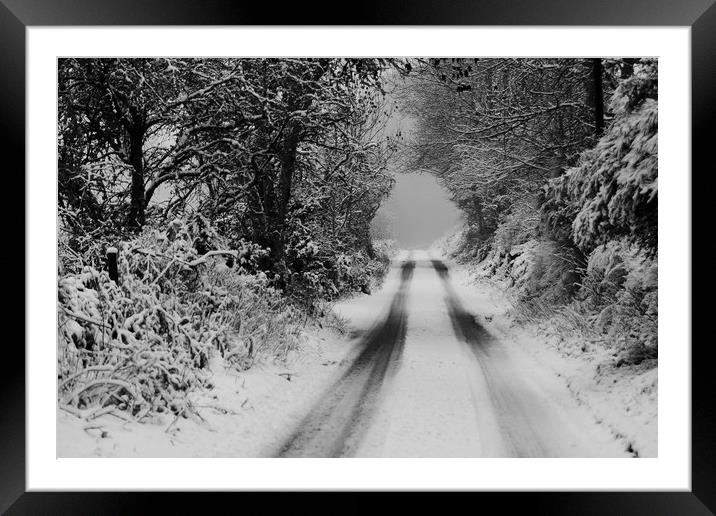 Winter Road Framed Mounted Print by Macrae Images