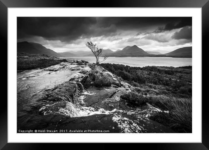 Little Falls overlooking Loch Torridon Scotland  Framed Mounted Print by Heidi Stewart