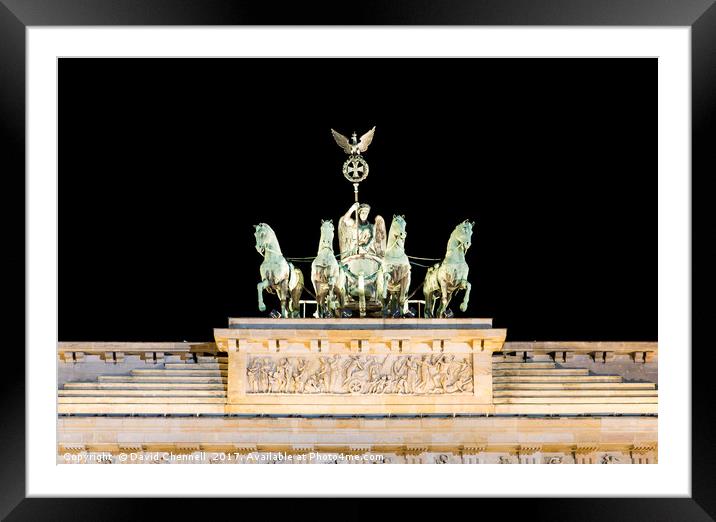 Brandenburg Gate   Framed Mounted Print by David Chennell