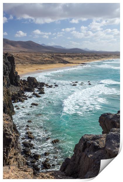 Surfers Beach, El Cotillo, Fuerteventura Print by John Parker