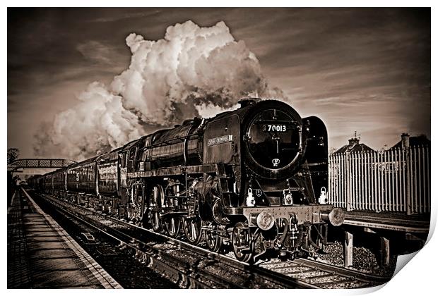 Oliver Cromwell Steam Train Print by Phil Clements