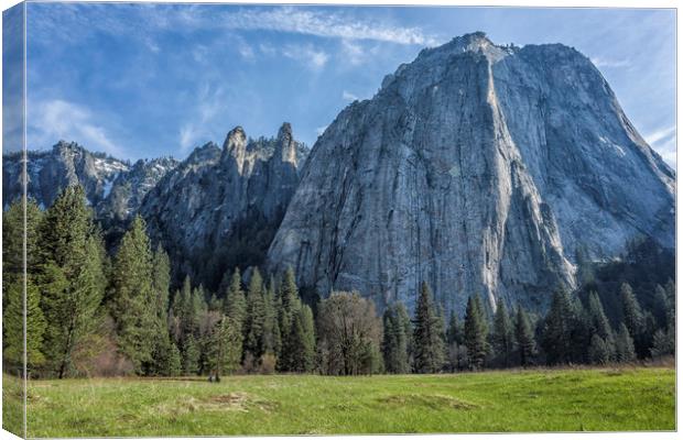 Cathedral Rock Yosemite Canvas Print by Belinda Greb