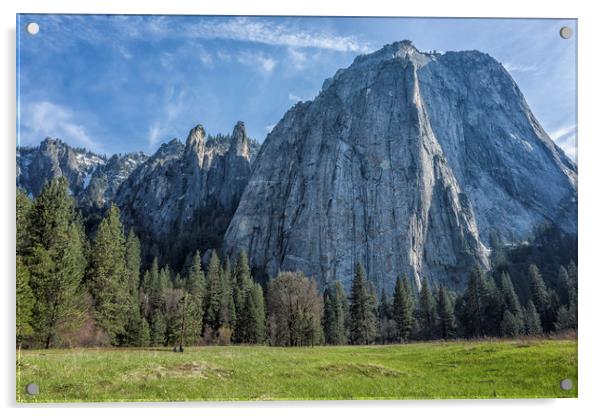 Cathedral Rock Yosemite Acrylic by Belinda Greb
