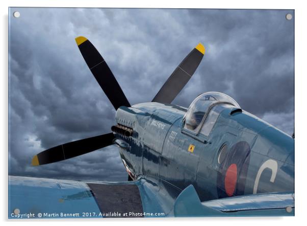 Spitfire Acrylic by Martin Bennett