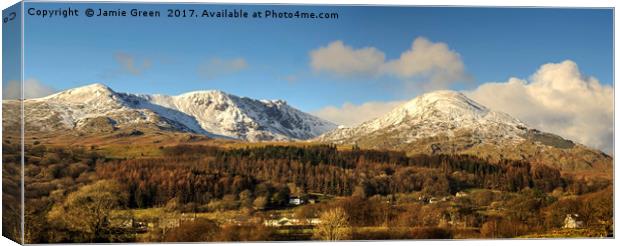 Torver and The Coniston Fells Canvas Print by Jamie Green