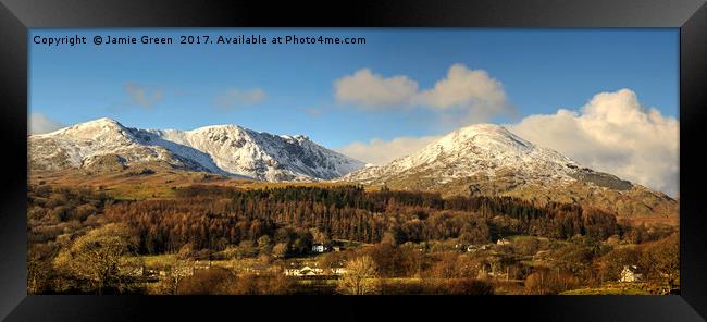 Torver and The Coniston Fells Framed Print by Jamie Green