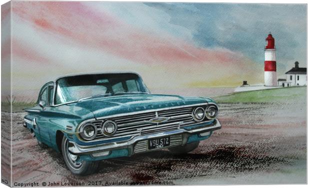 1960 Chevrolet Impala Canvas Print by John Lowerson