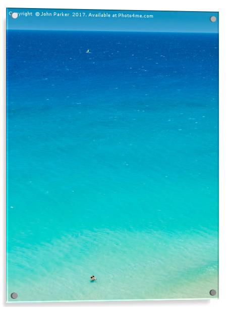 Turquoise Sea Acrylic by John Parker