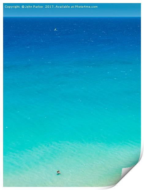 Turquoise Sea Print by John Parker