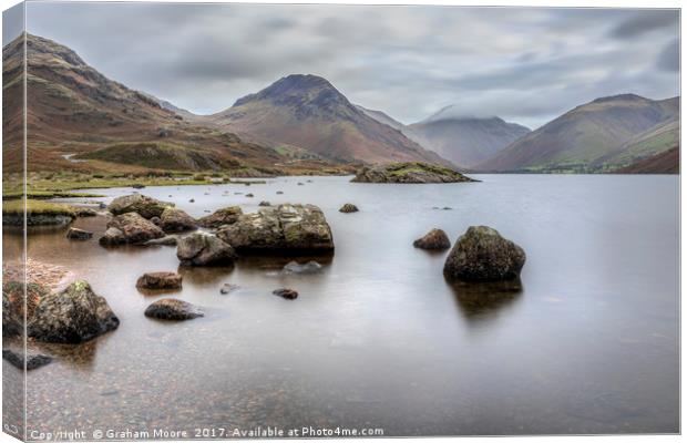 Wastwater long exposure Canvas Print by Graham Moore
