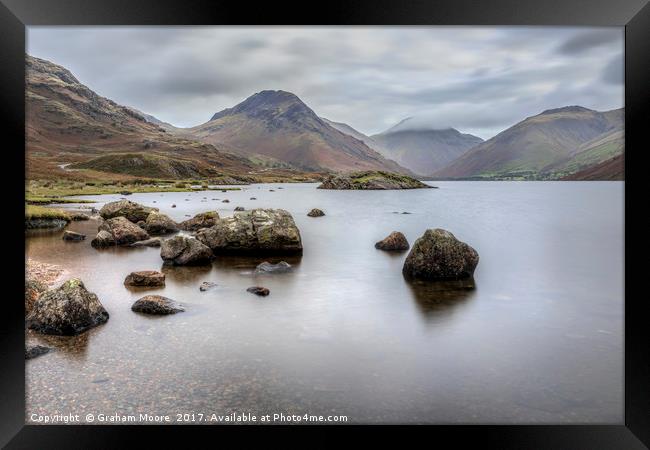 Wastwater long exposure Framed Print by Graham Moore