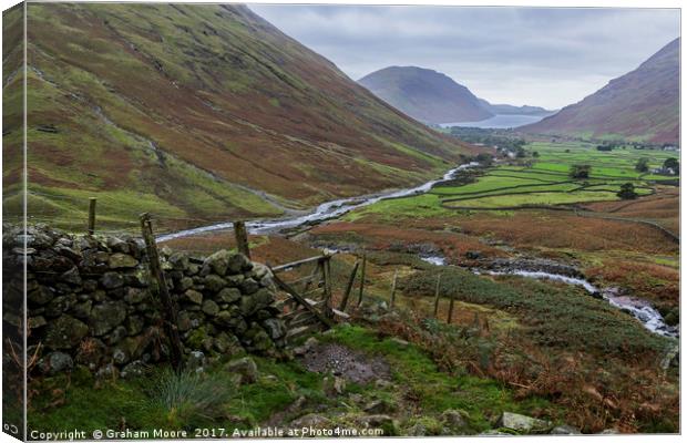 Wastwater from Great Gable Canvas Print by Graham Moore