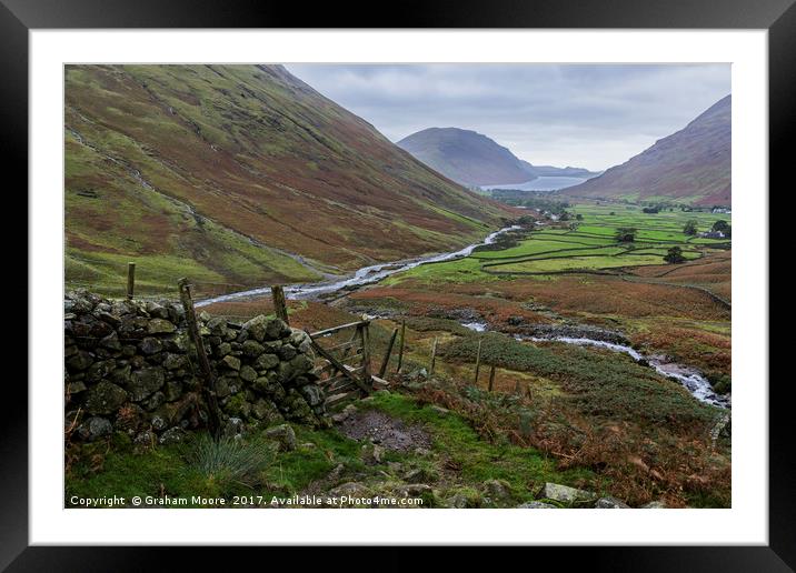 Wastwater from Great Gable Framed Mounted Print by Graham Moore