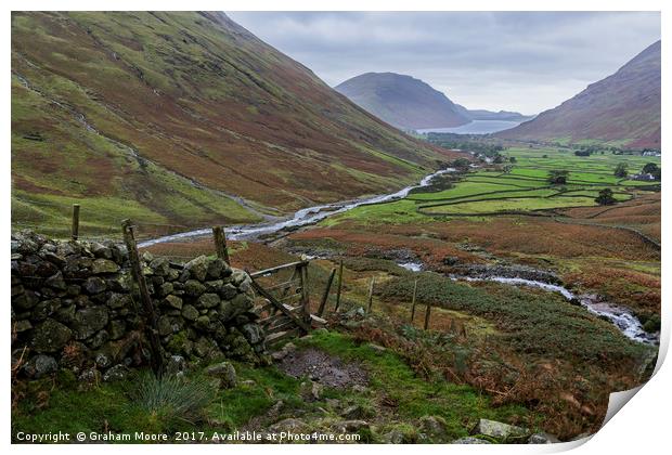 Wastwater from Great Gable Print by Graham Moore