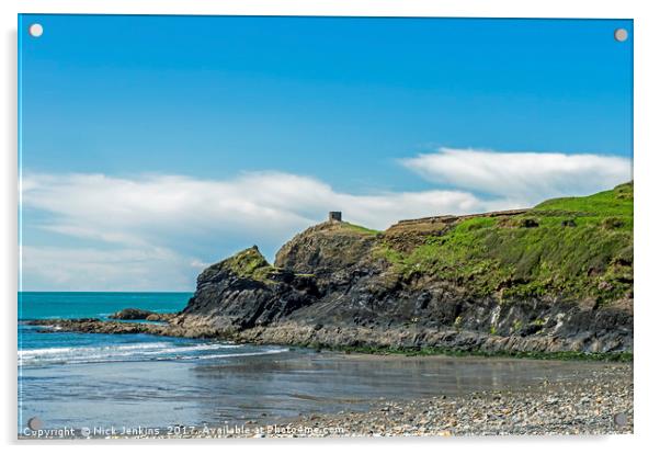 Abereiddi Beach Pembrokeshire Coast West Wales Acrylic by Nick Jenkins