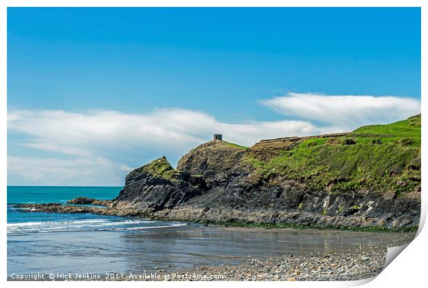 Abereiddi Beach Pembrokeshire Coast West Wales Print by Nick Jenkins
