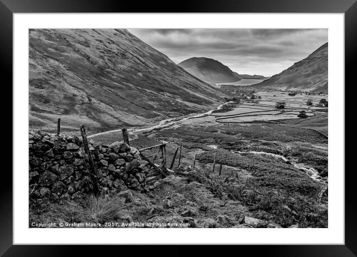 Wastwater from Great Gable Framed Mounted Print by Graham Moore