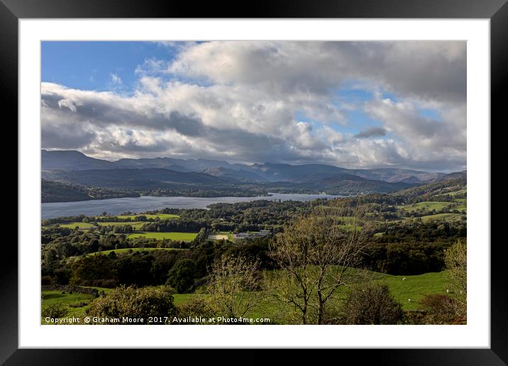 Orrest Head and Windermere Framed Mounted Print by Graham Moore