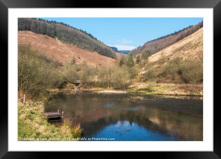 Clydach Vale Upper Pond Rhondda Valley South Wales Framed Mounted Print by Nick Jenkins