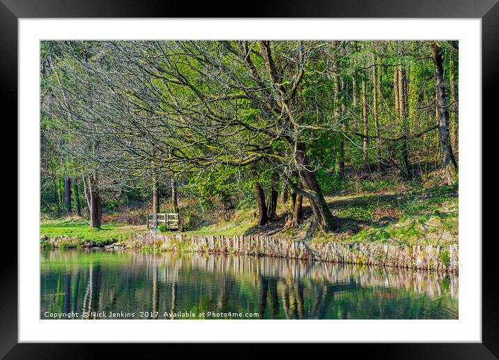 Glyncornel Lake and Park Llwynypia Rhondda Fawr Framed Mounted Print by Nick Jenkins