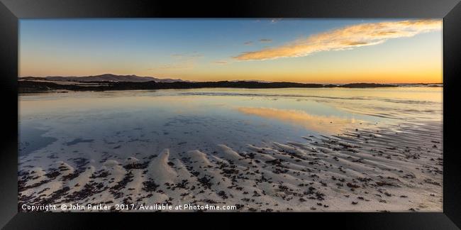 Lagoons Sunset, El Cotillo Framed Print by John Parker