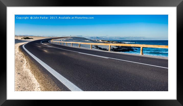 Road to the Dunes Framed Mounted Print by John Parker