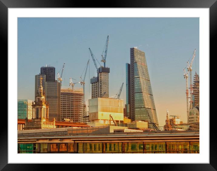               London Skyline                       Framed Mounted Print by Victor Burnside
