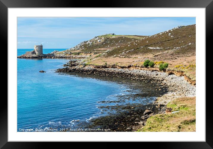 Cromwell's Castle Tresco Isles of Scilly  Framed Mounted Print by Nick Jenkins