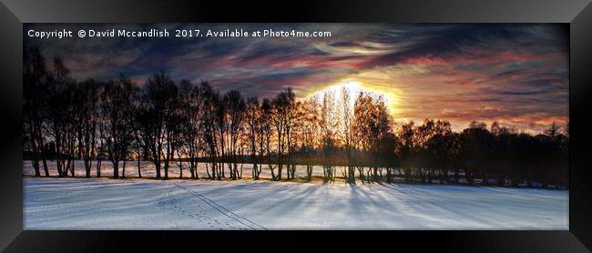 Winter Dusk Scene Framed Print by David Mccandlish