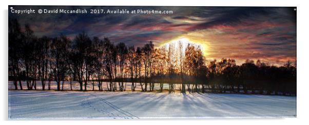 Winter Dusk Scene Acrylic by David Mccandlish