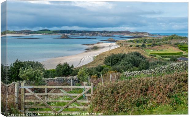 Tresco from St Martins in the Isles of Scilly Canvas Print by Nick Jenkins