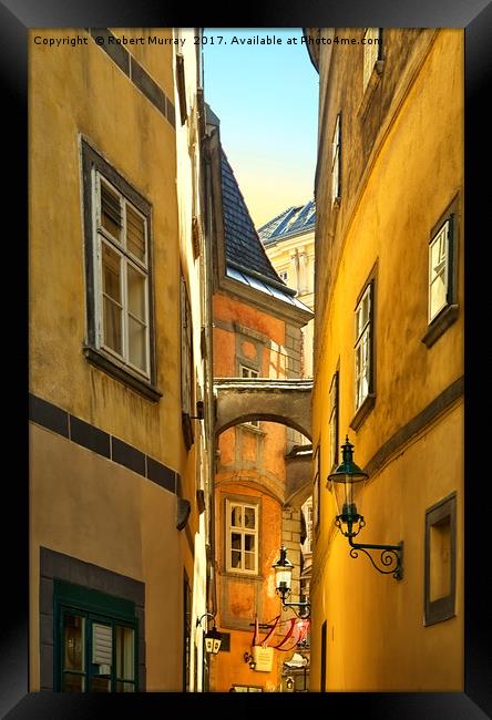  Alley in Vienna Framed Print by Robert Murray