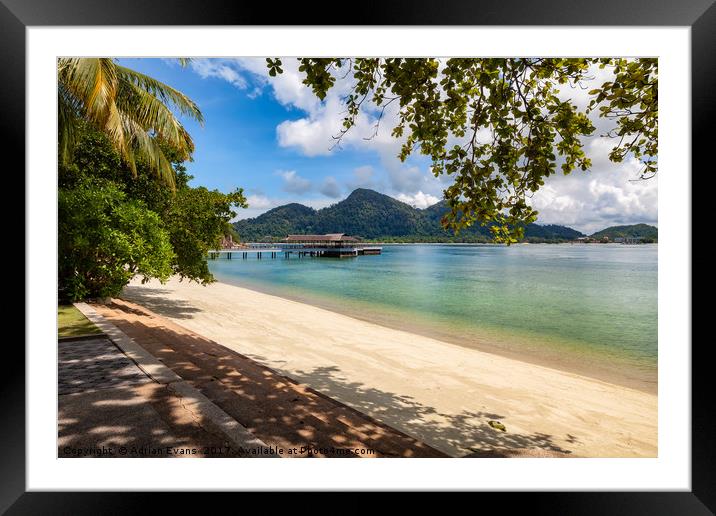 Pangkor Laut Malaysia Framed Mounted Print by Adrian Evans