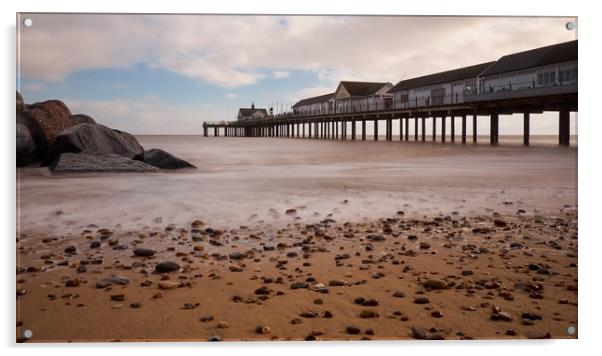 Southwold Pier Long Exposure Acrylic by Donnie Canning