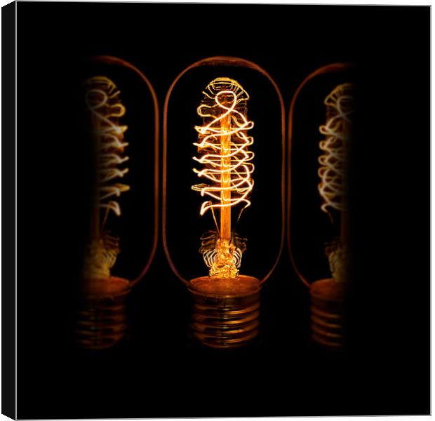 Edison bulb alight Canvas Print by Donnie Canning