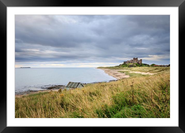 Bamburgh castle   Framed Mounted Print by chris smith