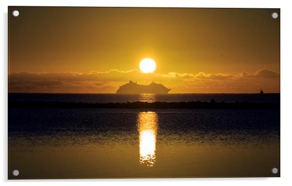 Fuerteventura sunrise  Acrylic by chris smith